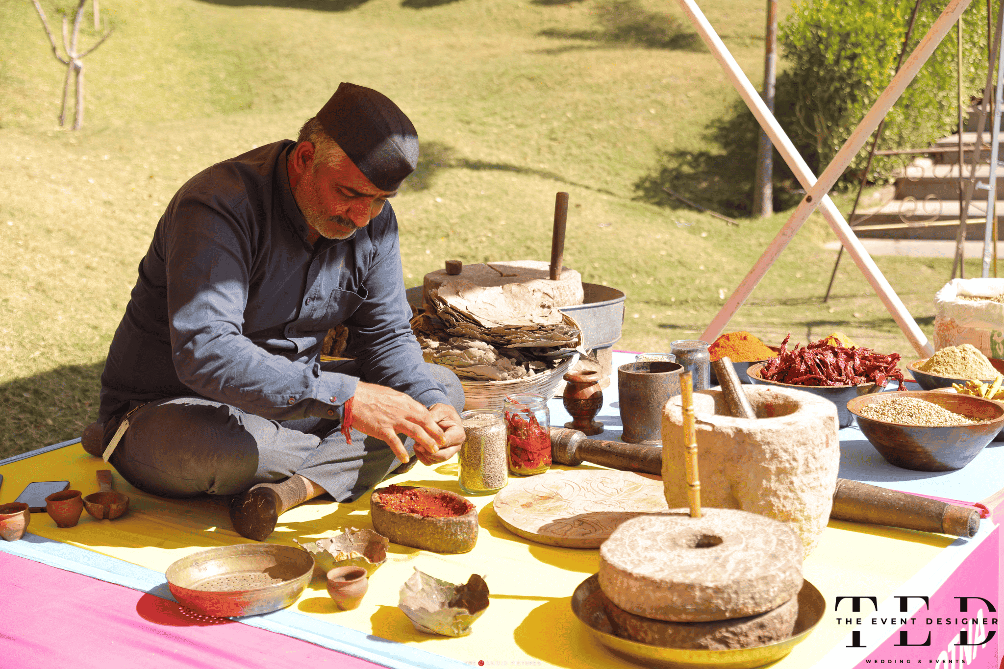 Papad making at desi mela carnival