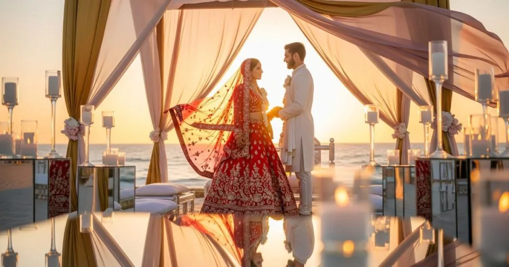 Top 5 Wedding Themes for Daytime Beachfront Venues 6 Golden Hour Muse