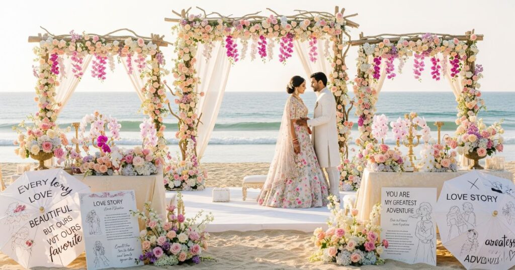 Top 5 Wedding Themes for Daytime Beachfront Venues 5 Storybook Blooms