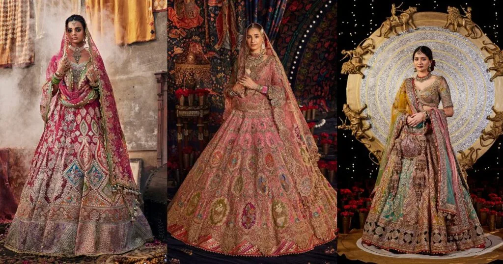 Designer Diaries: Latest Bridal Lehenga Trends for 2025 4 rimple and harpreet lehenga