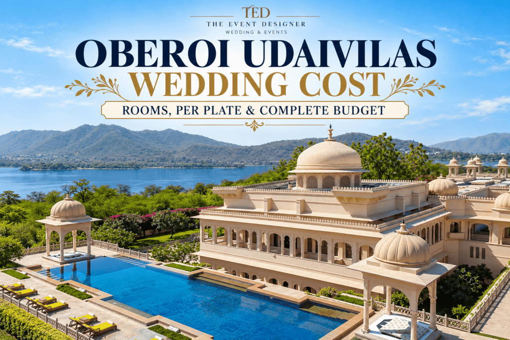 Oberoi Udaivilas Wedding Cost 2026: Rooms, Per Plate & Budget