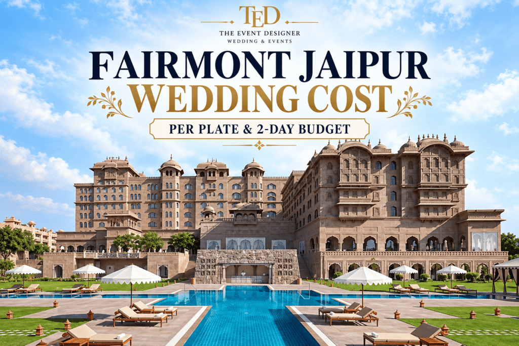 Fairmont Jaipur Wedding Cost 2026: Per Plate & 2-Day Budget