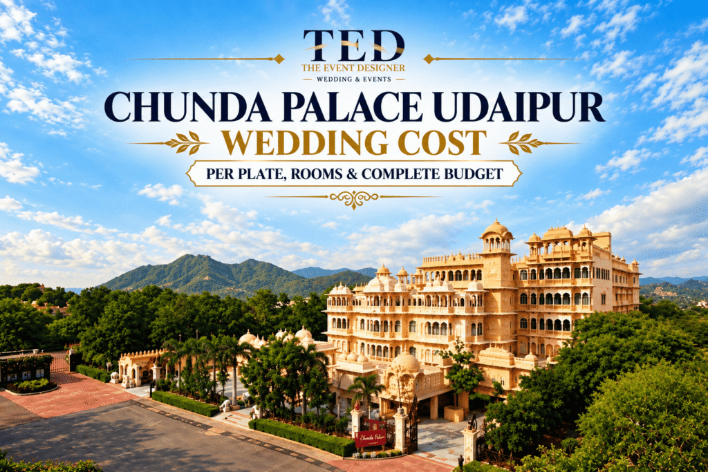 Chunda Palace Udaipur Wedding Cost 2026: Per Plate, Rooms & Complete Budget