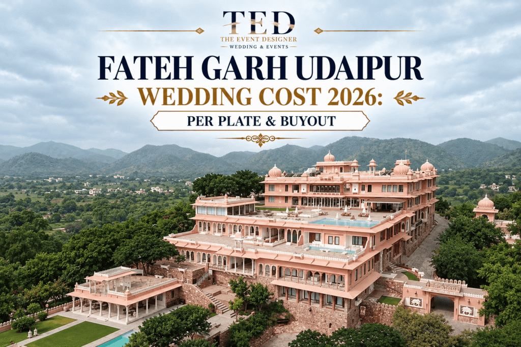 Fateh Garh Udaipur Wedding Cost 2026: Per Plate & Buyout