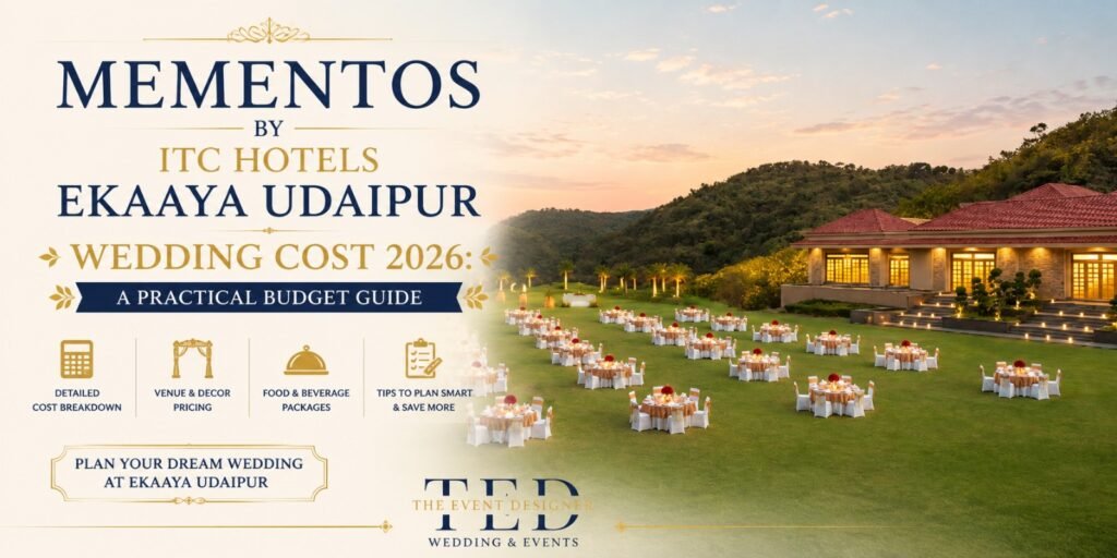 Mementos by ITC Hotels Ekaaya Udaipur Wedding Cost 2026: A Practical Budget Guide