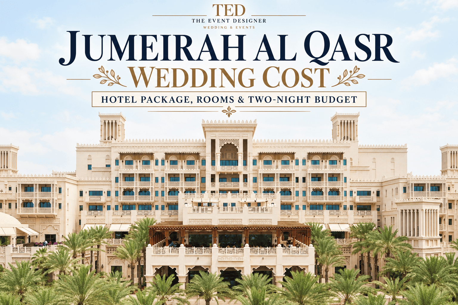 Jumeirah Al Qasr Wedding Cost
