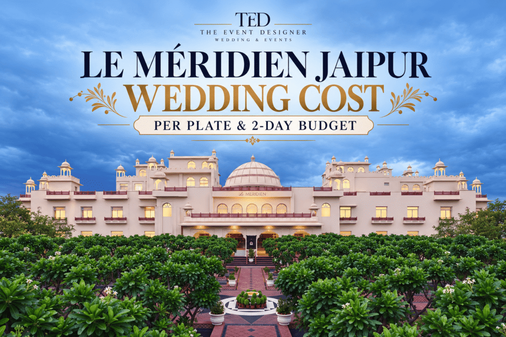 Le Méridien Jaipur Wedding Cost 2026: Per Plate, Rooms & 2-Day Budget